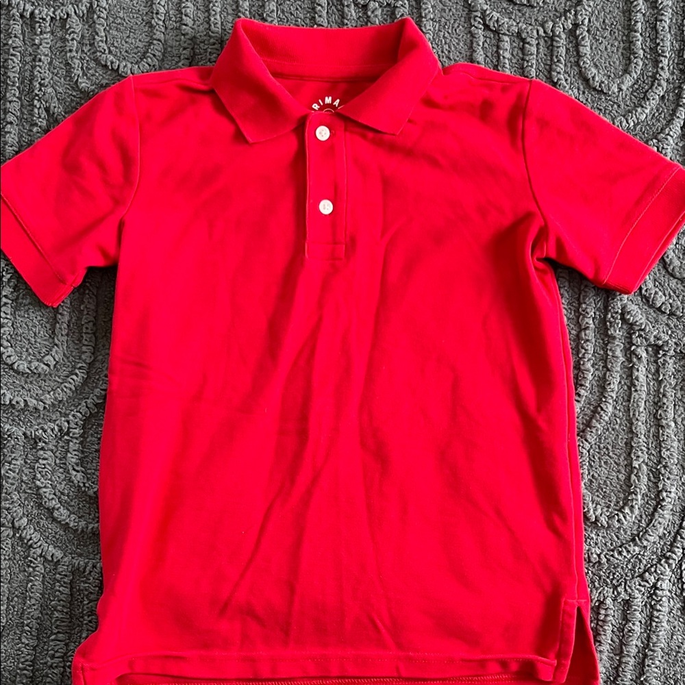 Primary Bright Red Kids Polo Shirt
